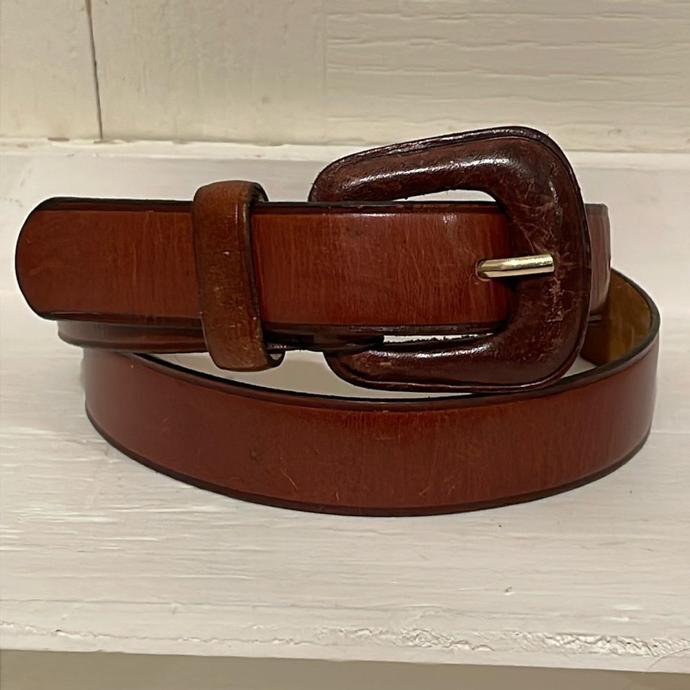 The Ritz Accessory Collection Genuine Leather Tan Cognac Color Belt